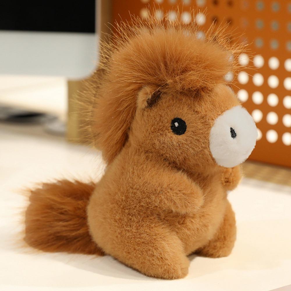 Stuffed Animal Simulation Horse Plush Toys Simulation Horse Horned Sheep Plush Doll  Birthday Gift