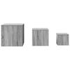 Side Tables Set of 3 Grey Sonoma Particleboard