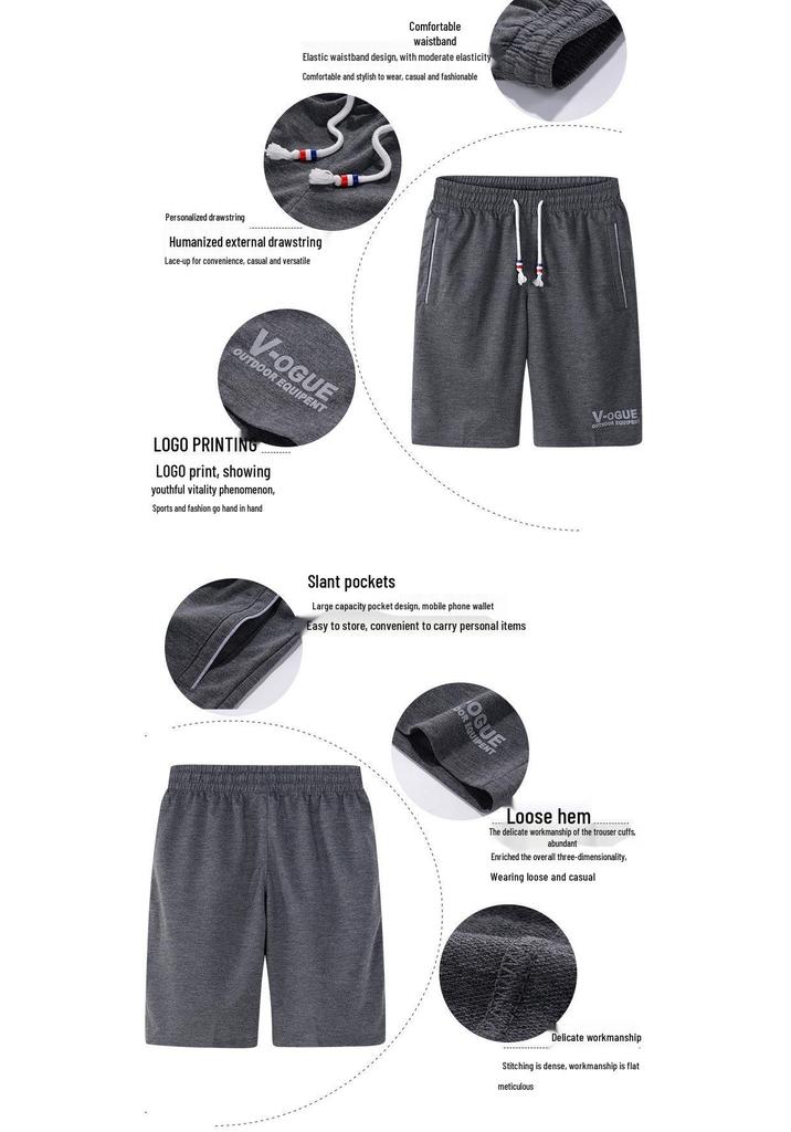 Pantaloncini Sportivi Estivi da Uomo Taglie Forti ad Asciugatura Rapida