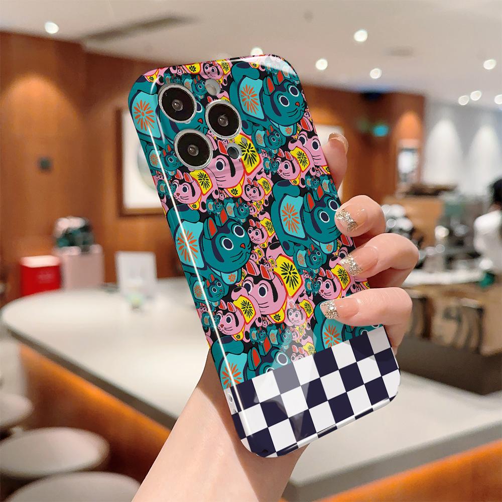 All-inclusive-Film-Telefonhülle, Cartoon-Modedesign, Hartschale, vollständige Abdeckung, stoßfeste Kamera-Schutzhülle für OPPO Realme OnePlus Infinix Tecno