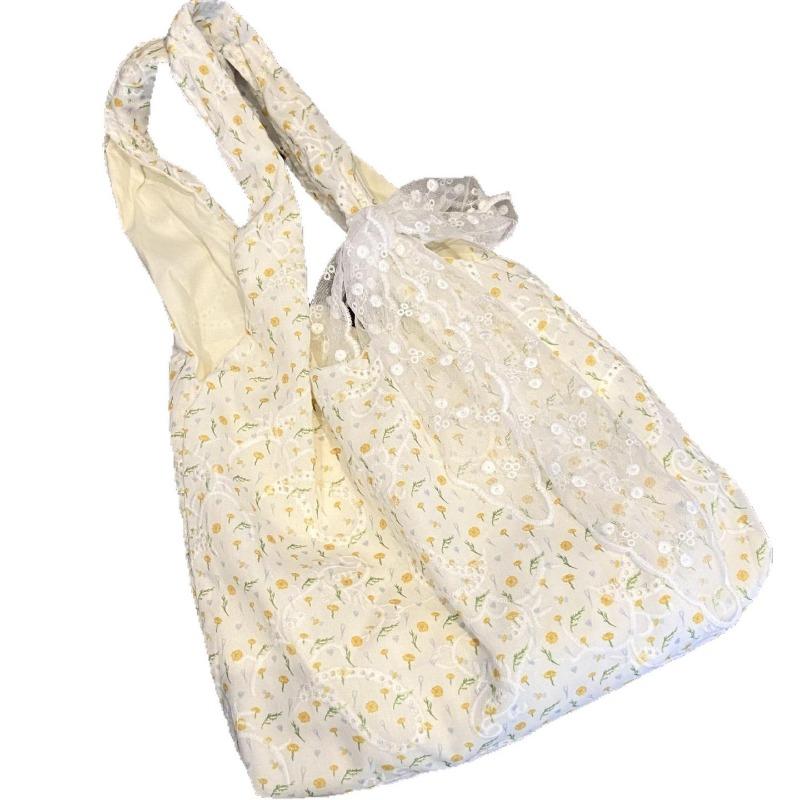 Floral Print Bag A Niche Design for Office Workers Fashionable and Stylish Large-capacity Single-shoulder Bag for Teenage Girls