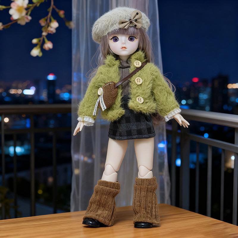For 30Cm Doll Clothes Suit Cute Winter Outfit 1/6 Doll Accessories Dress Up Toy Gift For Girls