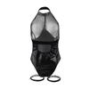 Ladies Sexy Lingerie Tight-fitting Sling One-piece Leather Underwear