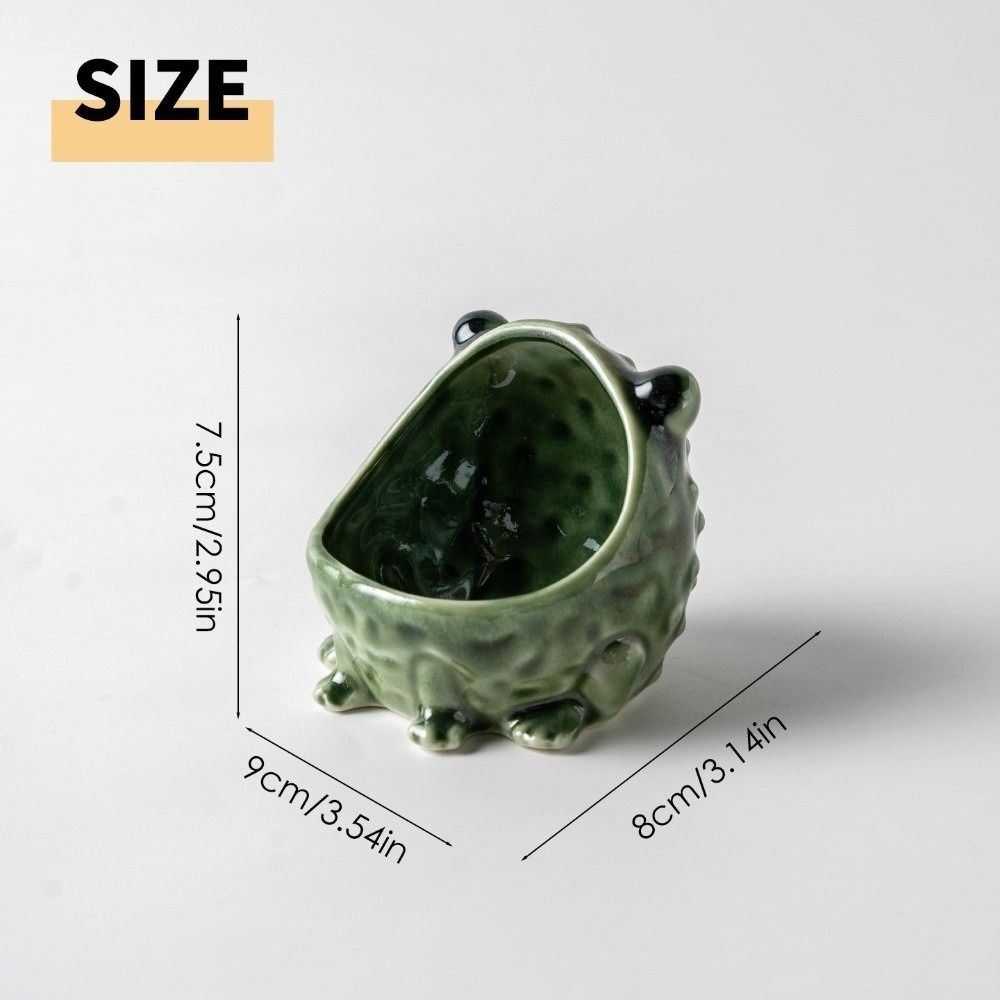 Glossy Finish Animal Jewelry Organizer Ceramic/Resin Frog Storage Bowl Vanity Table Decor