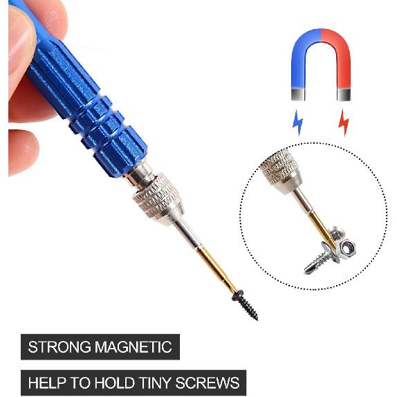 Small Screwdriver Watch Glasses Mini Set, Micro Precision Tiny Screwdriver Set Small Screwdriver Set for Electronics Eyeglass (blue)
