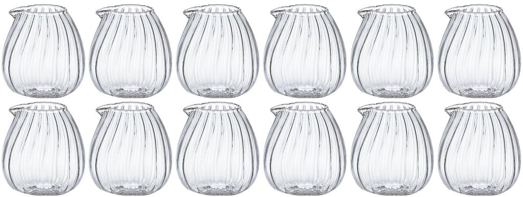 Adelia Glas Milchgießer 15ml Bohne Ei Molle 12er Set F-37416