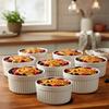 White Porcelain Baking Bowls 260 Ml 8 Pcs.