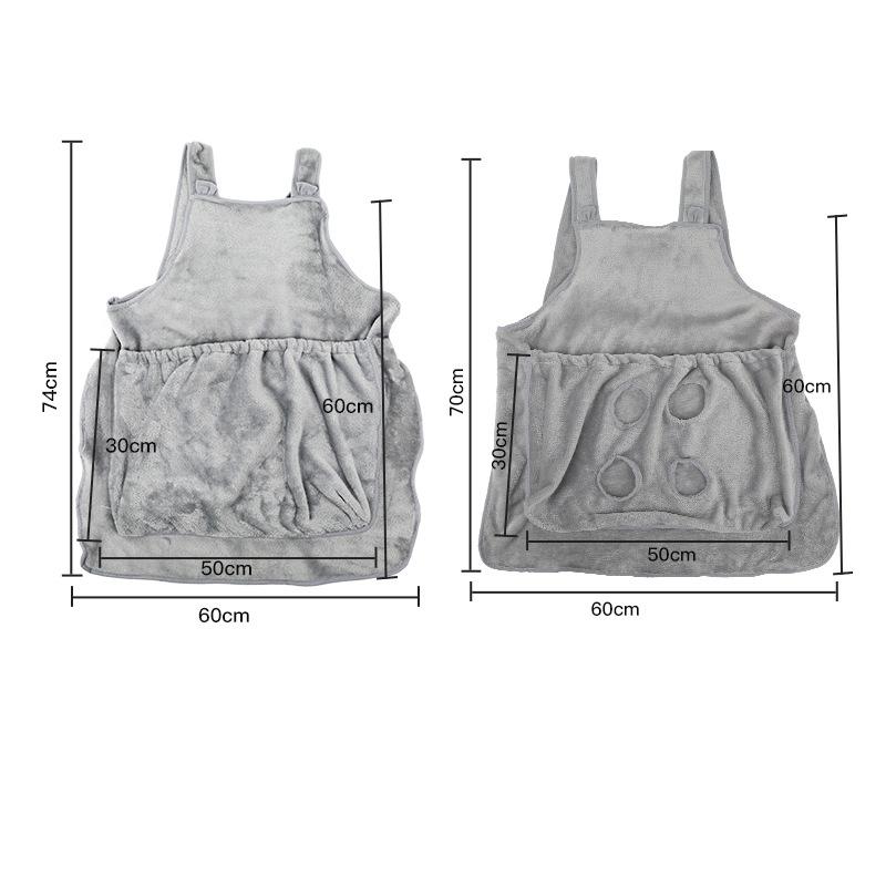Pet the Cat Apron with Adjustable Large Pockets Non Stick To Fur Cat Hugging Suit Warm Safe and Comfortable Apron