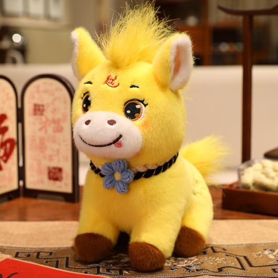 Horse Doll Auspicious Meaning Year of The Horse Plush Toy Traditional Zodiac Horse Theme Good Luck Doll Home Decor