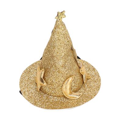 Hamster Hat Moon Star Pattern Small Animal Pet Top Hats with Adjustable Chin Strap for Turtles Lizards Geckos Gold