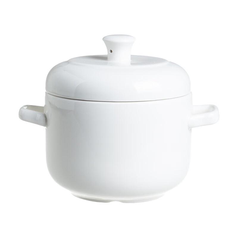 Zhishi Ceramic Double-Handled Stew Pot with Lid