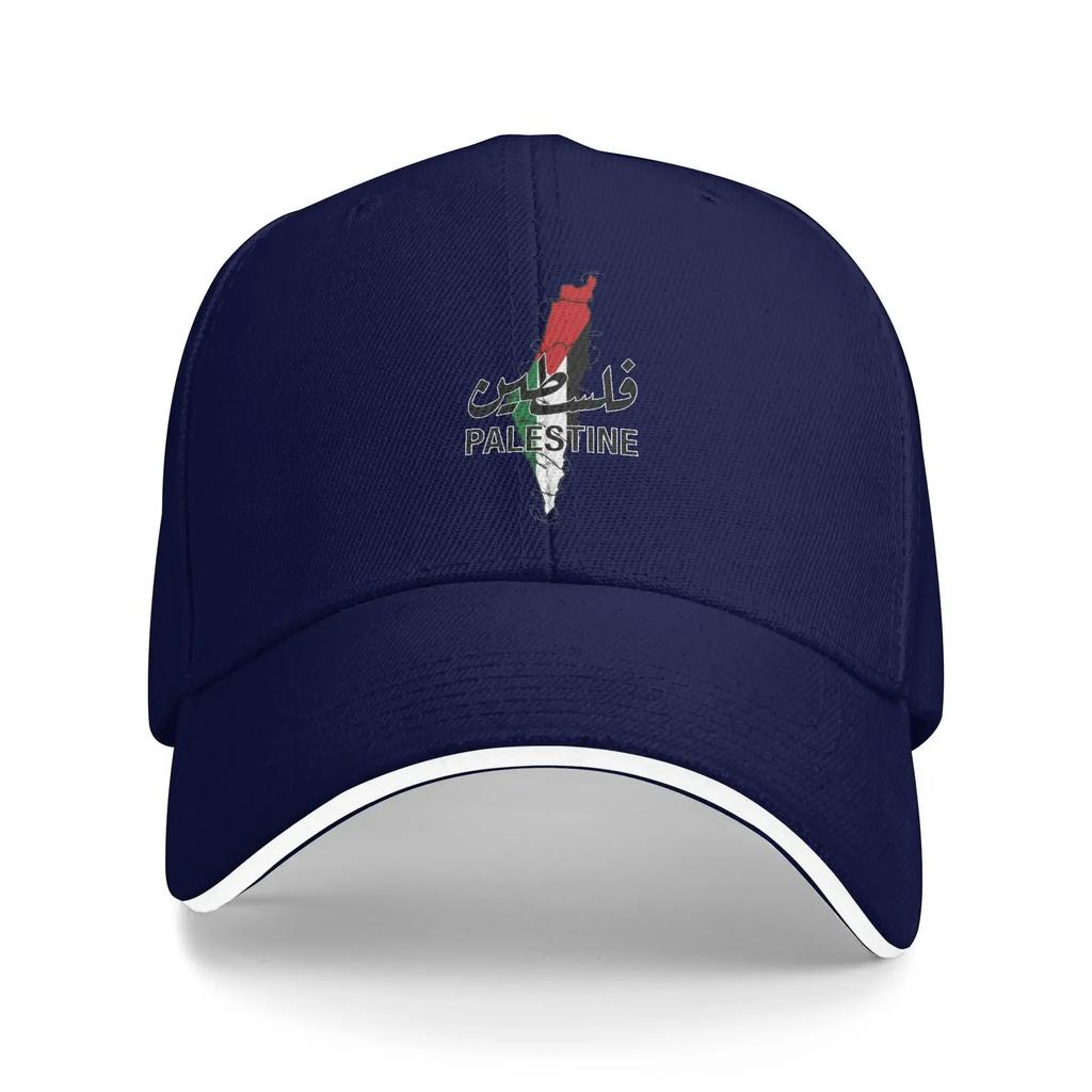 Map Palestinian Flag Casual Baseball Cap Hunting Camping Trucker Hat Spring Sunscreen Unisex Adult Fashion Baseball Caps
