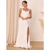 Foreign Trade Order Lu Home Light Wedding Dress New Dress for Toast Sexy Backless High Waist Quality Socialite Split Tail Guest Dresses
