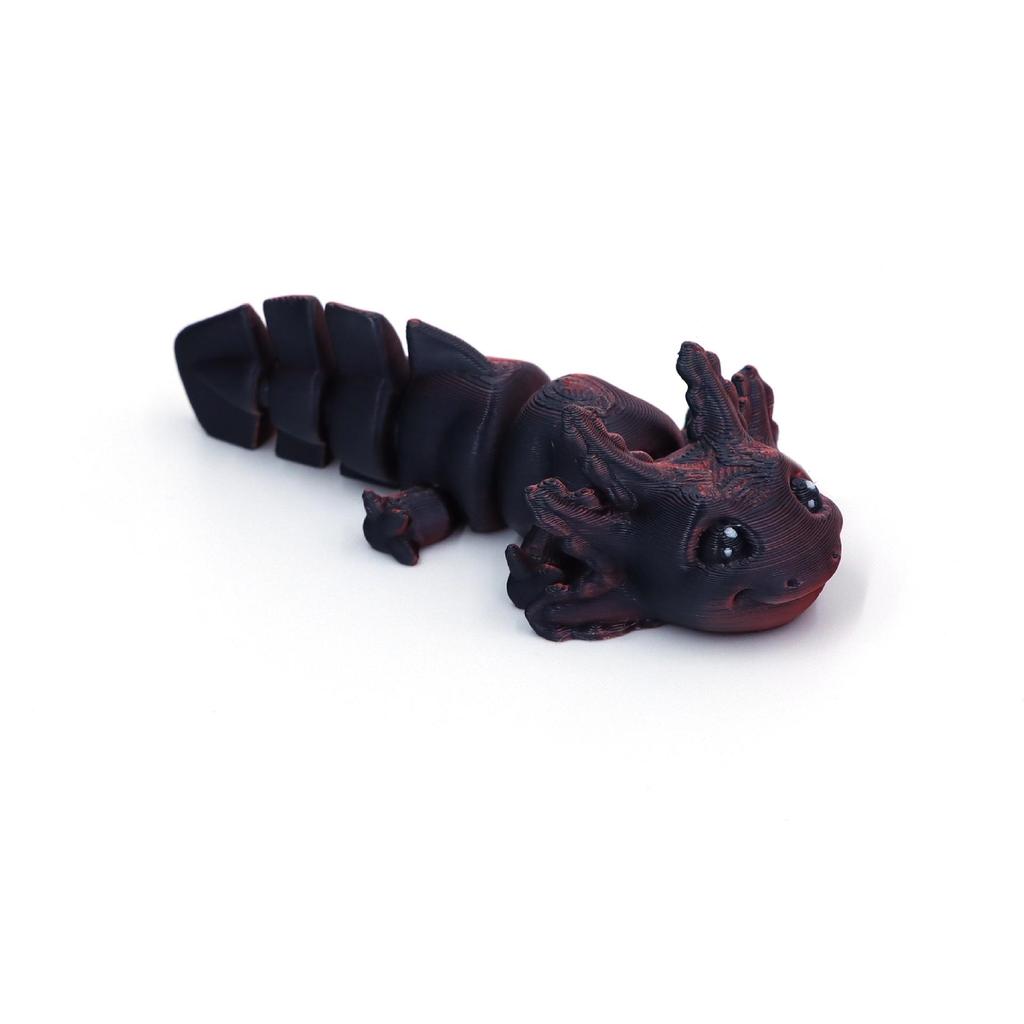 Articulated Axolotl Toy - 3D Printed Smiling Model