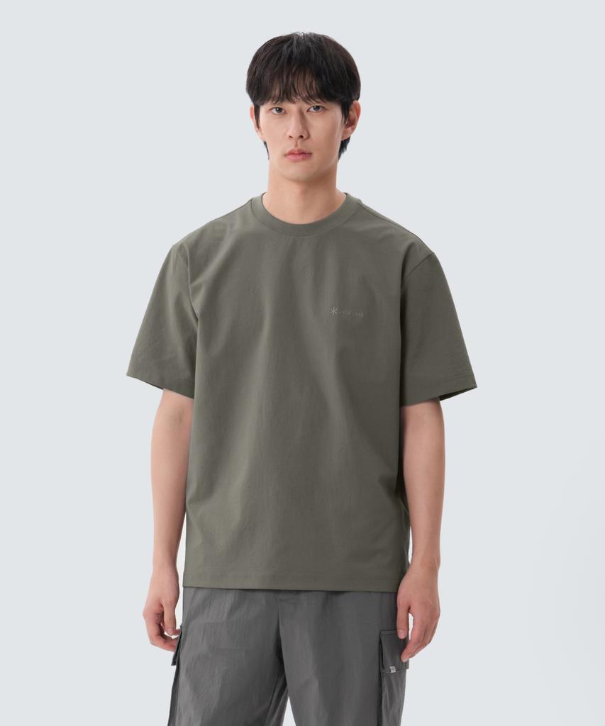 SNOWPEAK APPAREL Classic Woven Short Sleeve T-Shirt (S25Mutts16) Dark Khaki