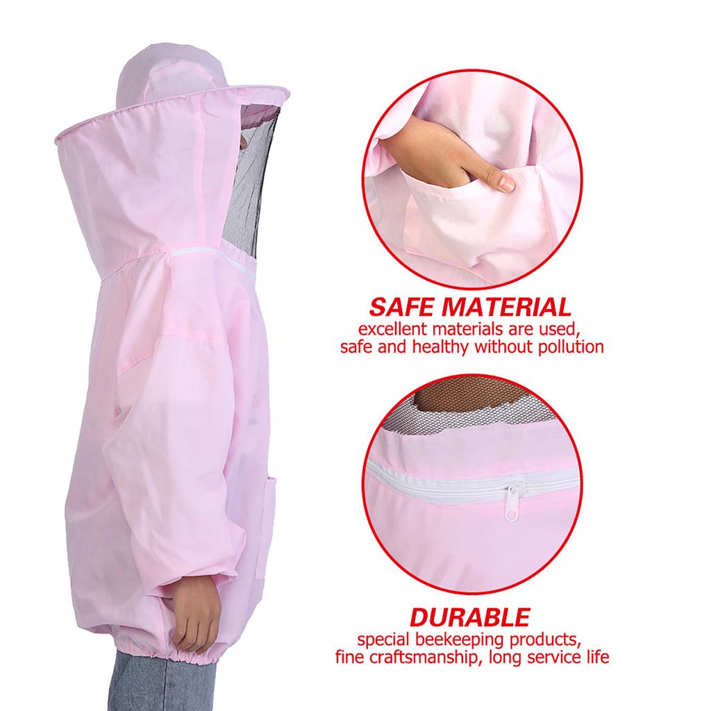 Professional Beekeeping Protective Jacket Suit Bee Keeping Beekeeper Equipment Pink