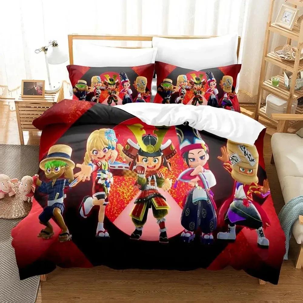 Game Ninjala Bedding Set Single Twin Double Queen King Cal King Size Bed Linen Set