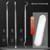 Stainless Steel Dental Tools Set: Oral Endoscope, Probe, Toothpick, Cavity Cleaner, Stain & Tartar Remover.