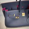 Trendy platinum bag short version oversized portable shoulder bag TOGO first layer cowhide large capacity giant pack