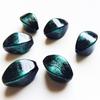 Double Color Peacock Green Acrylic Rhombus Beads for DIY Jewelry Making