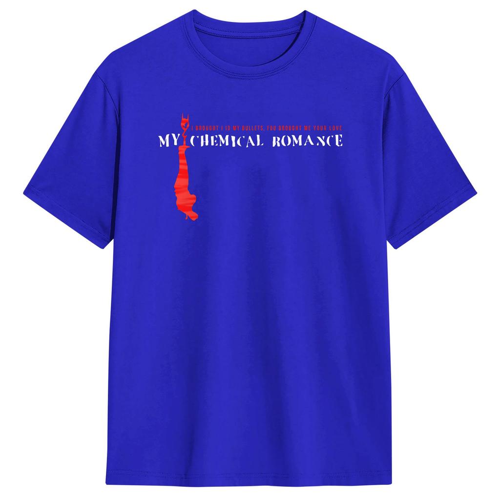 Herren My Chemical Romance MCR Bullets 20 Jahre T-Shirt Reine Baumwolle Kleidung Cooles Kurzarm Rundhals T-Shirts Party T-Shirts