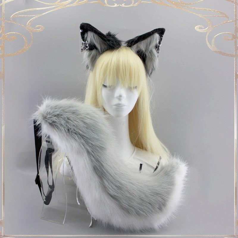 Fluffy Animal Ear Headband Women Men - Cute Wolf Fox Ears Hair Accessory In Soft Plush Sweet Punk Style