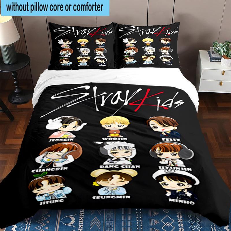 3PCS K-pop Group Performance 3pcs Bedding,Including 3PCS Duvet Cover And 2pcs Pillowcases Perfect for Christmas,Ideal for Bedroom, Dormitory