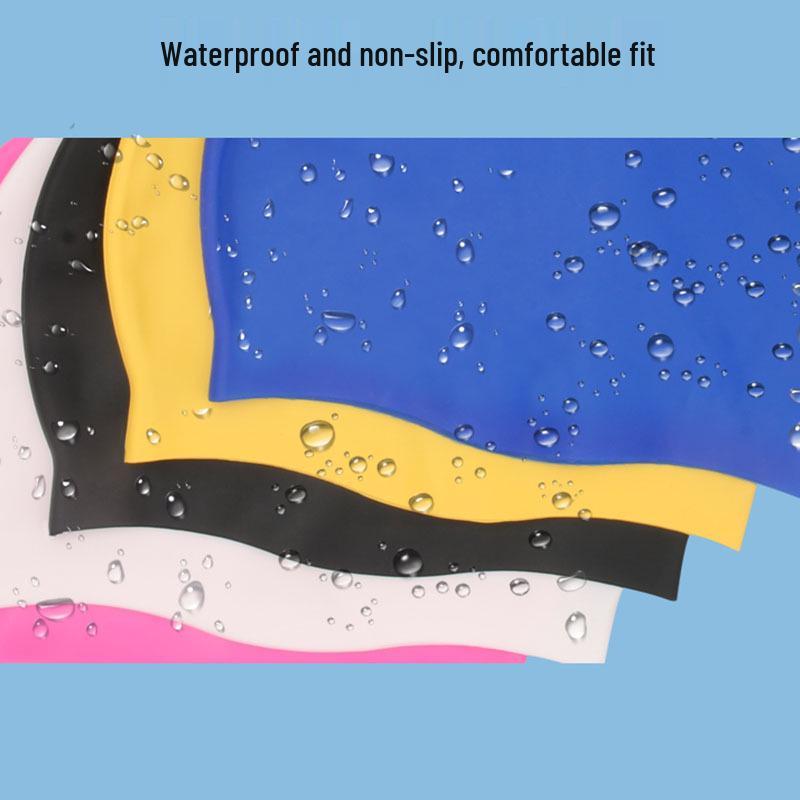 Universal Silicone Swim Cap for Adults & Kids - Comfortable, Breathable, Waterproof