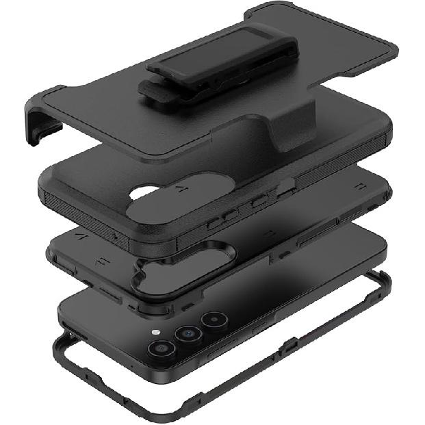 Compatible with Samsung Galaxy A35 Case, with Belt Clip Holster Heavy Duty Rugged Shockproof Full Body Protection Kickstand Cover for Samsung Galaxy