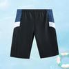 2026 Men's Trendy Mid-Length Pure Black Swim Trunks, Customizable