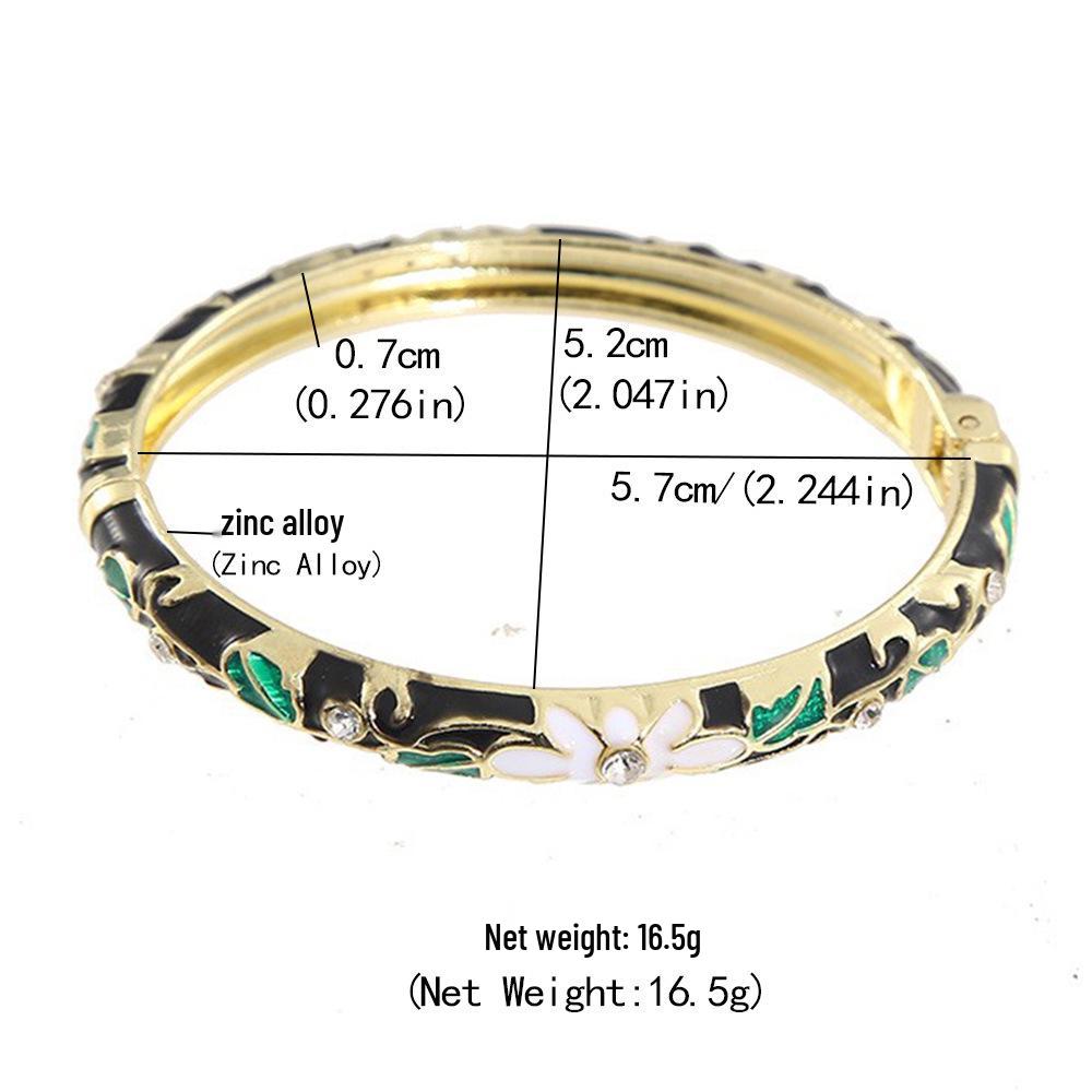 Cloisonné Open Enamel Color Block Handcrafted Bracelet