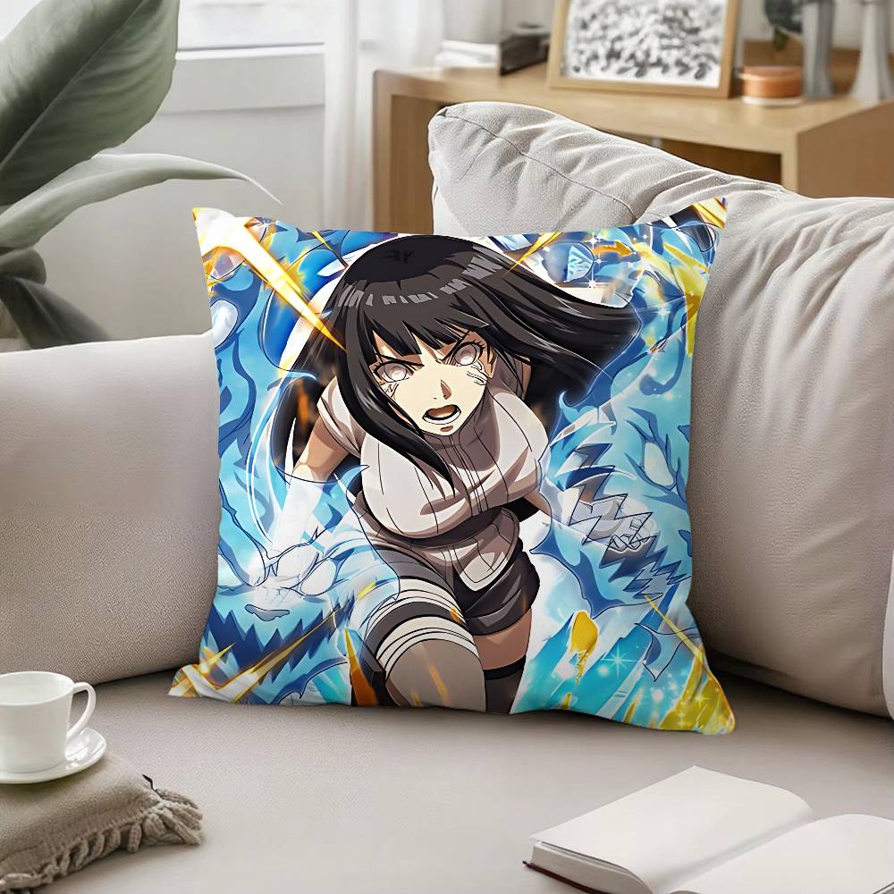 Cute H-Hinata Hyuga Pillow Case Sofa And Living Room Decorative Cushion Covers Dust-proof And Mite-proof Invisible Zipper