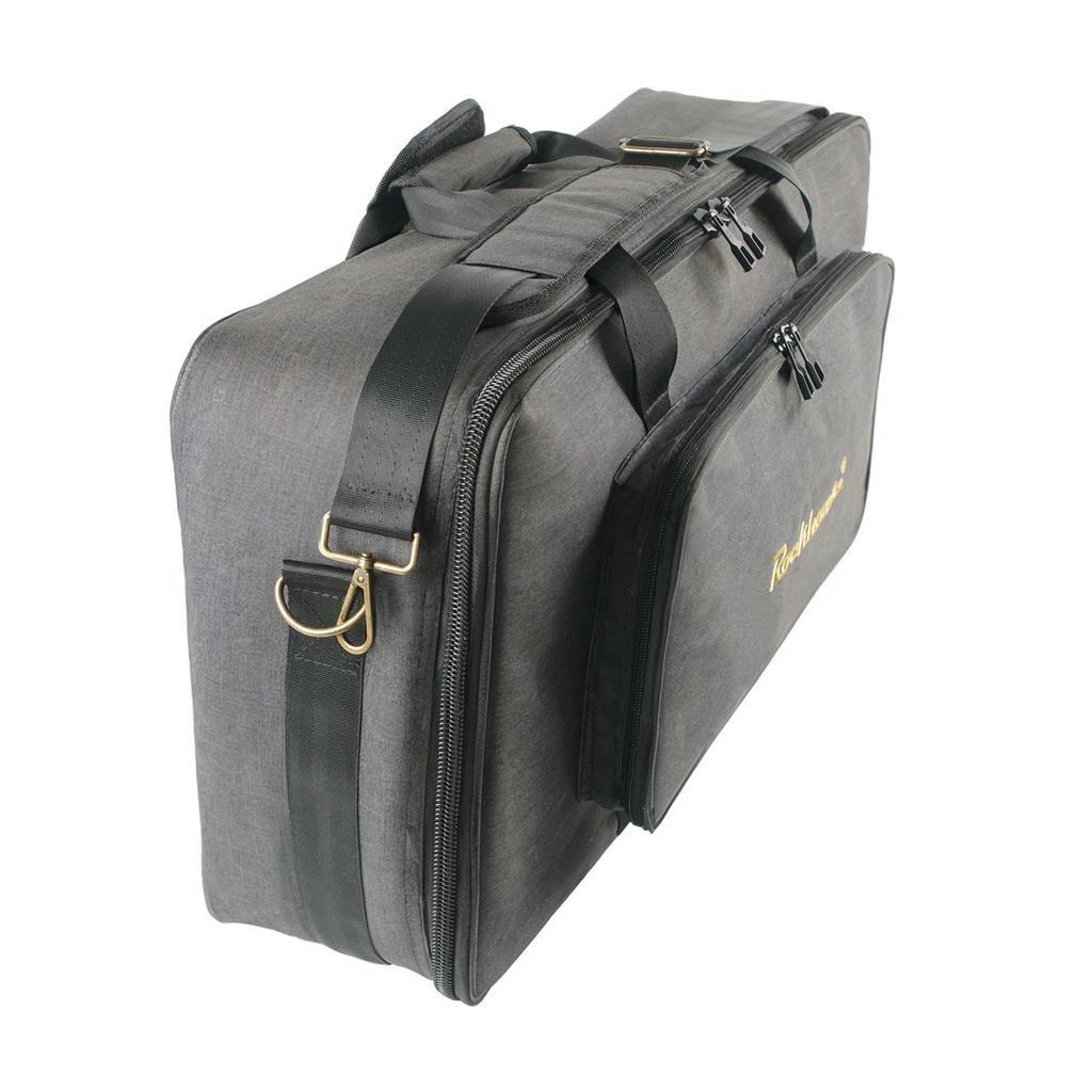 Rockhouse Guitar Pedal Board Dual Sided Step Design Pedal Board with Carry Bag and Mounting Tape Lightweight Pressure