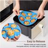 2026 New Silicone Egg Bite Molds for Air Fryer - 7-Cavity Non-Stick Muffin Pan for Cupcakes/Quiches/Tarts - Dishwasher Safe Pans