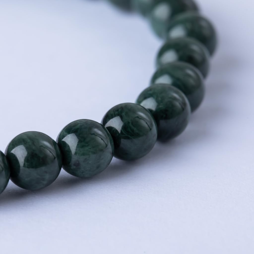 15cm Itoigawa Natural Jadeite Dark Japanese National Jomon Power Stone Jadeite Workshop Special Paulownia Wood Quality Guarantee ABR0874 (6mm Beads,