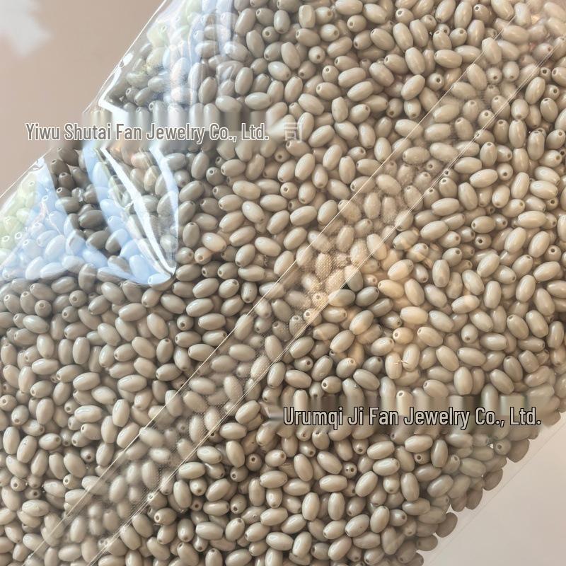 4x6mm Autumn/Winter Oval Rice Beads for DIY Jewelry Making