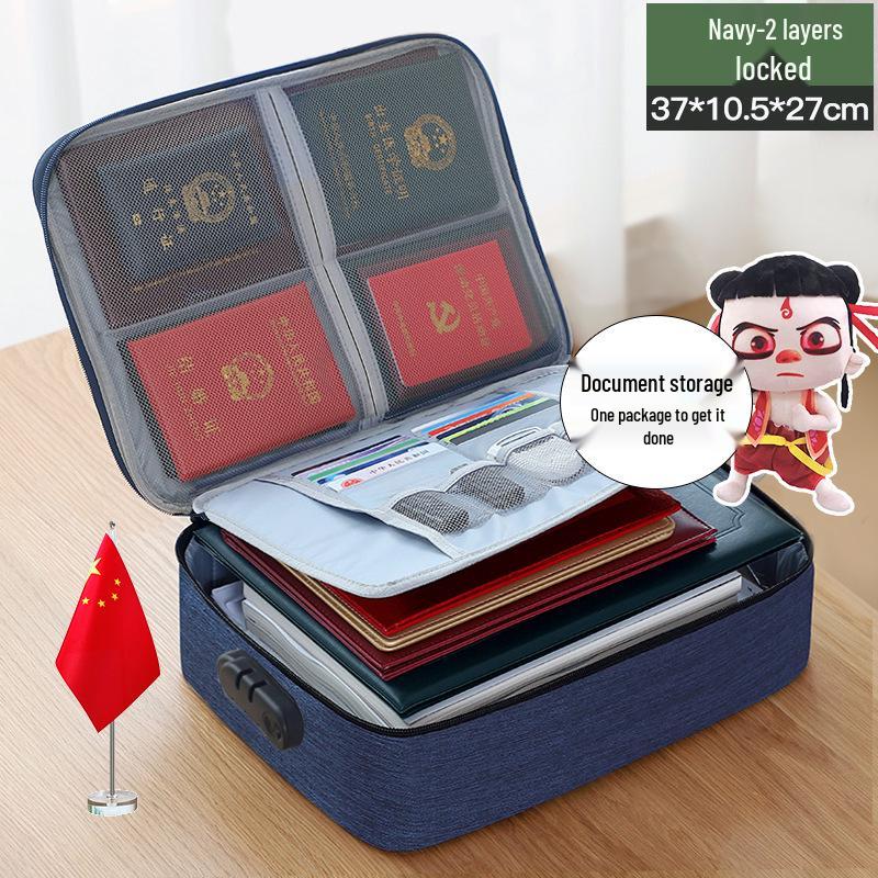 Multi-Layer Travel Storage Box for Documents and Cards
