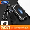 Car Sticker 2026 Ford New 2025 Hot Zinc Alloy Car Key Cover Case Shell For Ford Focus 2 3 Ecosport C-Max S-Max Ka Mondeo Kuga Ga