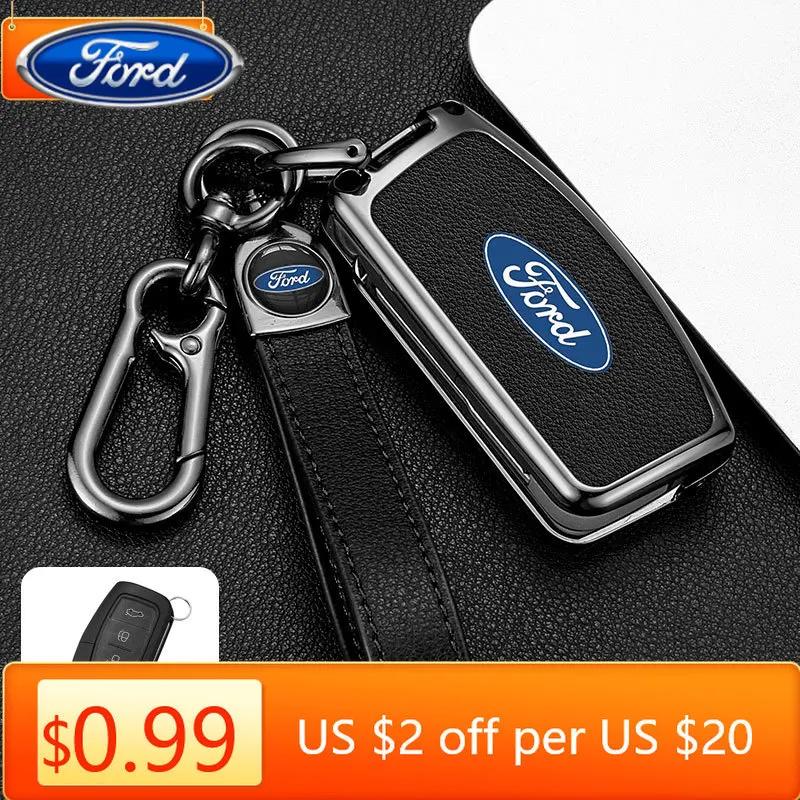 Car Sticker 2026 Ford New 2025 Hot Zinc Alloy Car Key Cover Case Shell For Ford Focus 2 3 Ecosport C-Max S-Max Ka Mondeo Kuga Ga