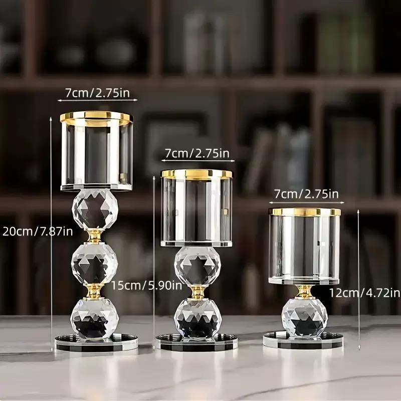 Kerzenhalter aus Kristallglas – Eleganter Kerzenständer für die Dekoration von Wohnzimmer und Esstisch