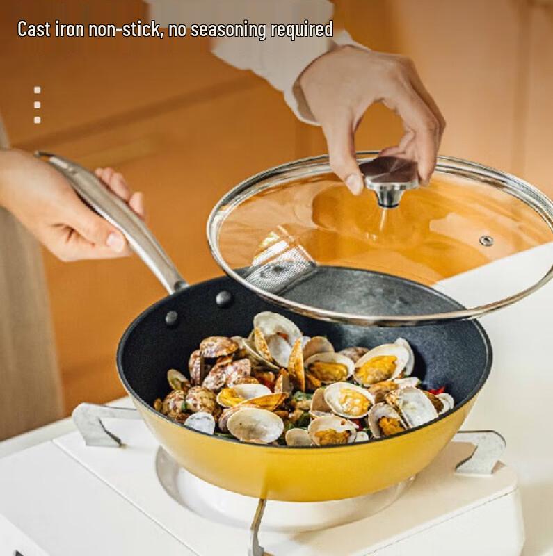 Shu Ke 26cm Non-Stick Cast Iron Universal Frying Pan & Wok