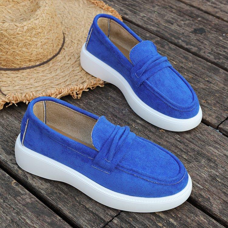 Loafers Single Shoes Women's Spring and Autumn 2025 New Foreign Trade Large Size Shallow Mouth One Pedal Lazy Flat Bottom Doudou Single Shoes