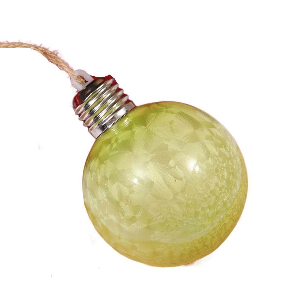 

2pcs Delicate Atmosphere Light Colorful Christmas Tree Pendant Christmas Ball LED Light Bulb Party Style 5