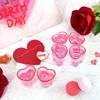 5Pcs Heart-shaped Wine Glass Party Cocktail Glass Set Plastic Drink Cup Super Cute Wine Glass / Mini Wine Glass