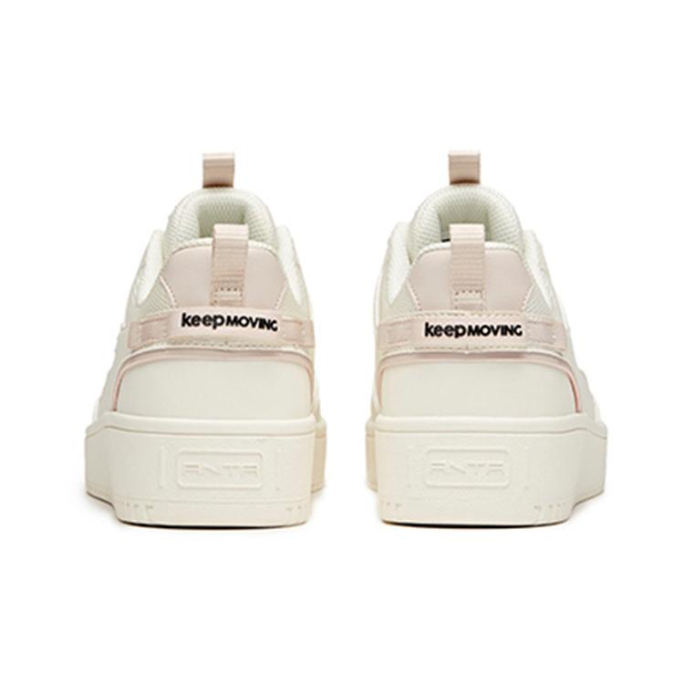 New Anta Life Collection Durable Breathable Low Top Skateboard Shoes Women's White Lotus Gray 922358066-10