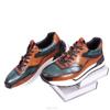 France Luxury Men Casual Sneaker Soild Brown  Sports Style Daily Lace-up Genuine Leather Flat Derby Shoes B16
