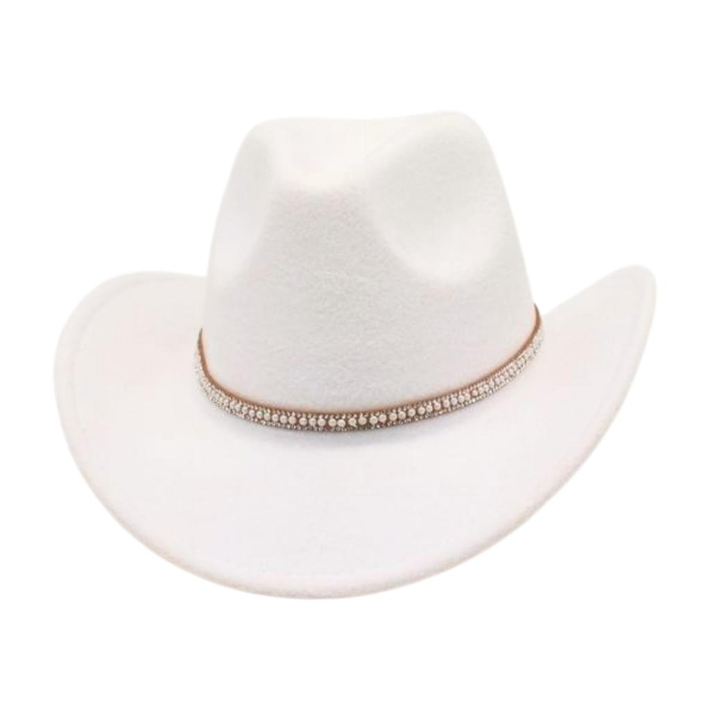 Tibetan Jazz Hat Woolen Shiny Belt Celebrity Style Retro Cowboy Hat Western Cowboy Hat