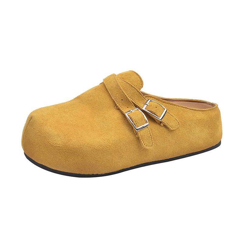 Fashion and Lightweight Retro Bag Head Platform Slippers Women's Summer Wear 2025 New Boken Versatile Half-toboken Slippers