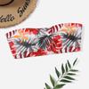 2025 Plus Size Print Bandeau Swimsuit - European & American Style Bikini for Women