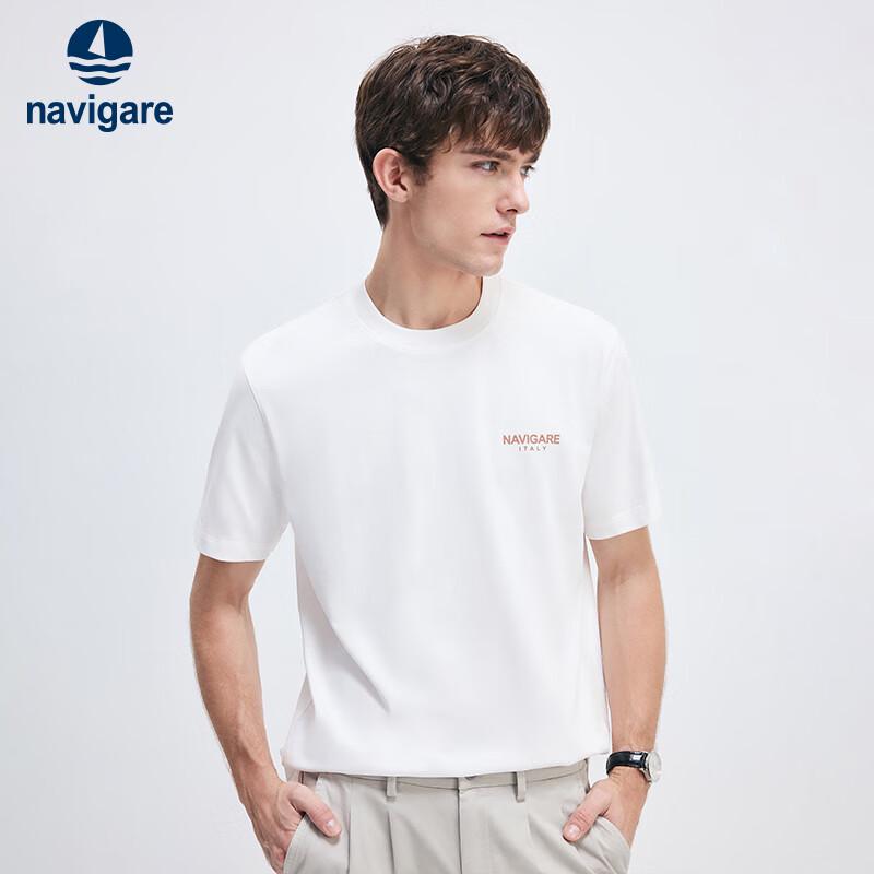 Navigare Men's Combed Cotton Round Neck T-Shirt